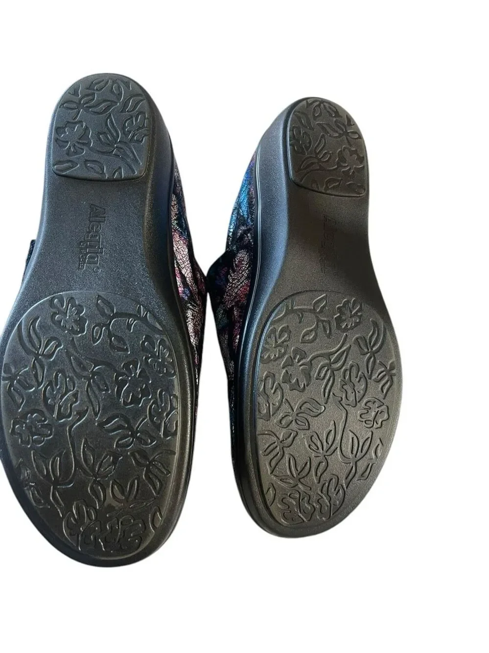 Alegria Lauryn Womens Multicolor Feather Print Loafer Comfort Shoes Size 42